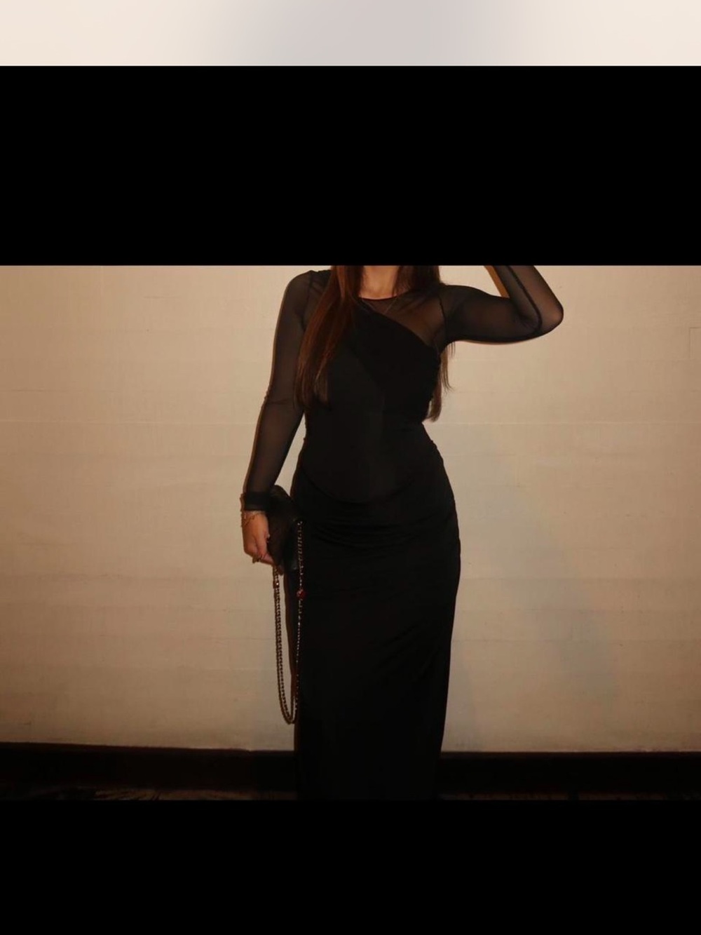 Meshki Black One-Shoulder Draped Dress - Picture 8 of 8